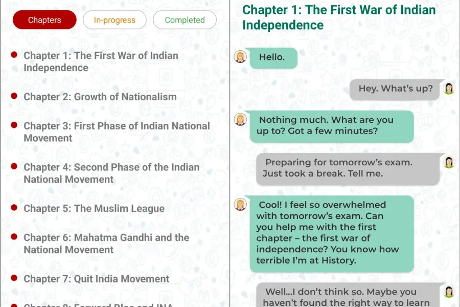 Chat-based script for 8th Standard KSEEB History